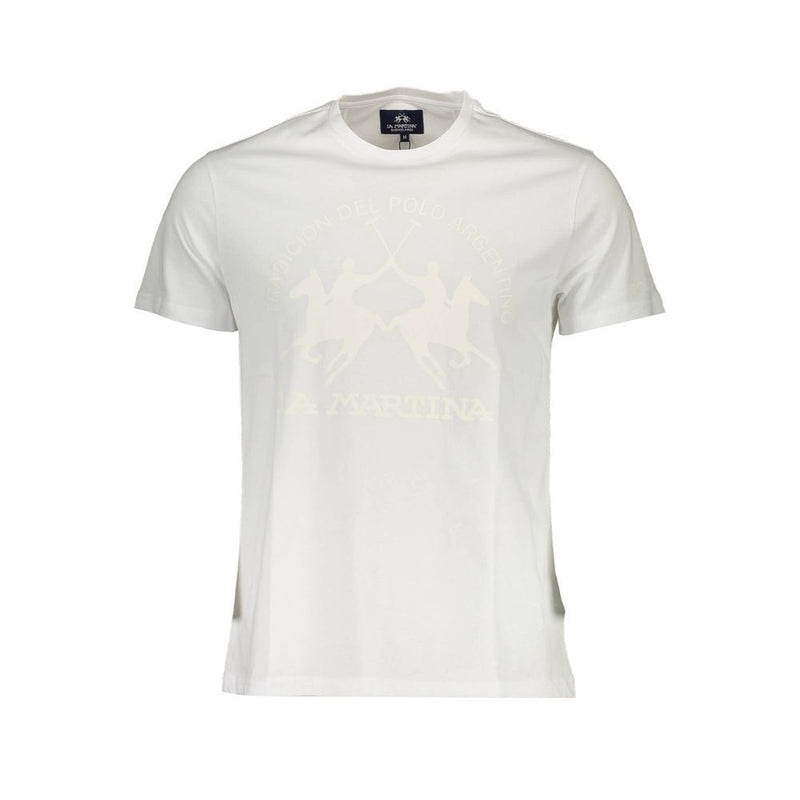 T-shirt homme en coton blanc La Martina