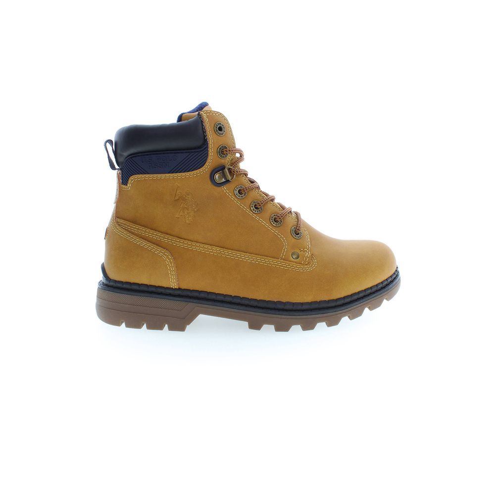 U.S. POLO ASSN. Beige Polyester Men's High Boot - Stylish & Durable