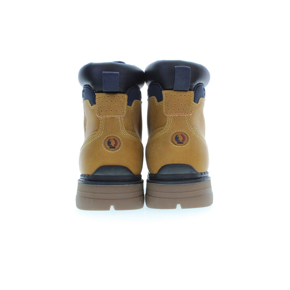U.S. POLO ASSN. Beige Polyester Men's High Boot - Stylish & Durable