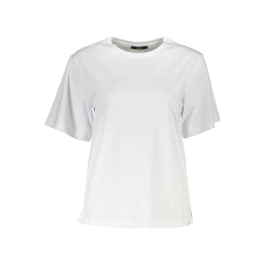 T-shirt blanc en coton pour femme de la marque Cavalli Class.