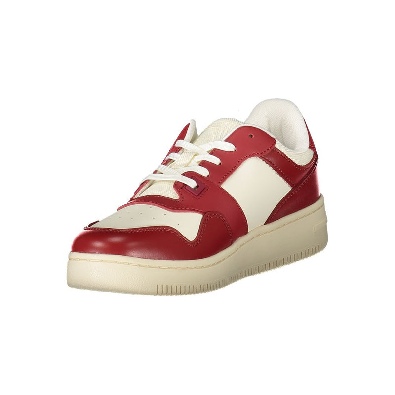 Tommy Hilfiger Red Leather Women Sneaker - Stylish & Comfortable