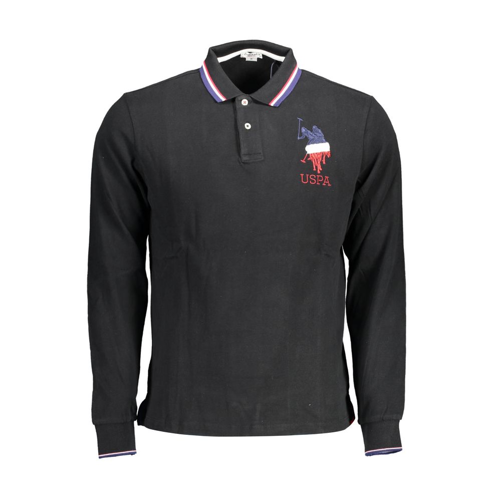 Chemise polo homme en coton noir US POLO ASSN.