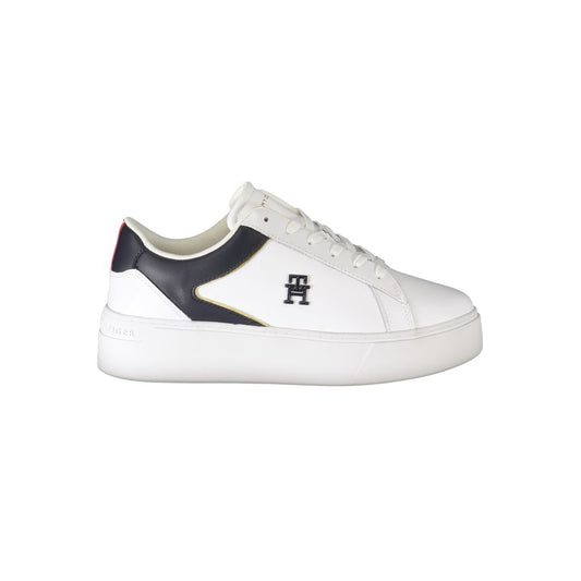 Tommy Hilfiger White Polyester Sneaker - All-Day Comfort and Style