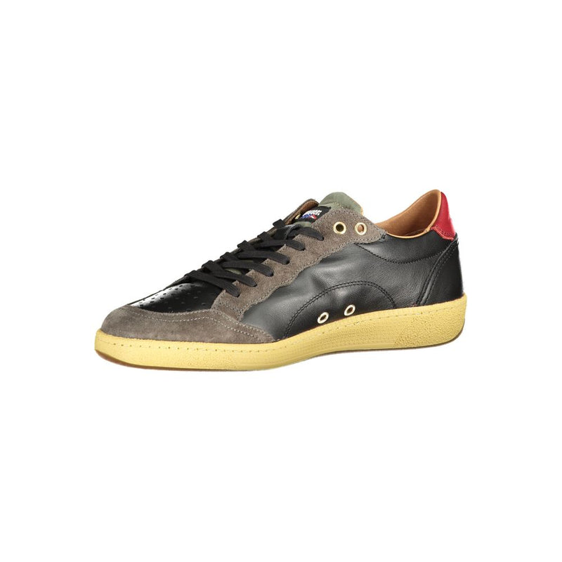 Blauer Black Leather Men Sneaker - Urban Sophistication