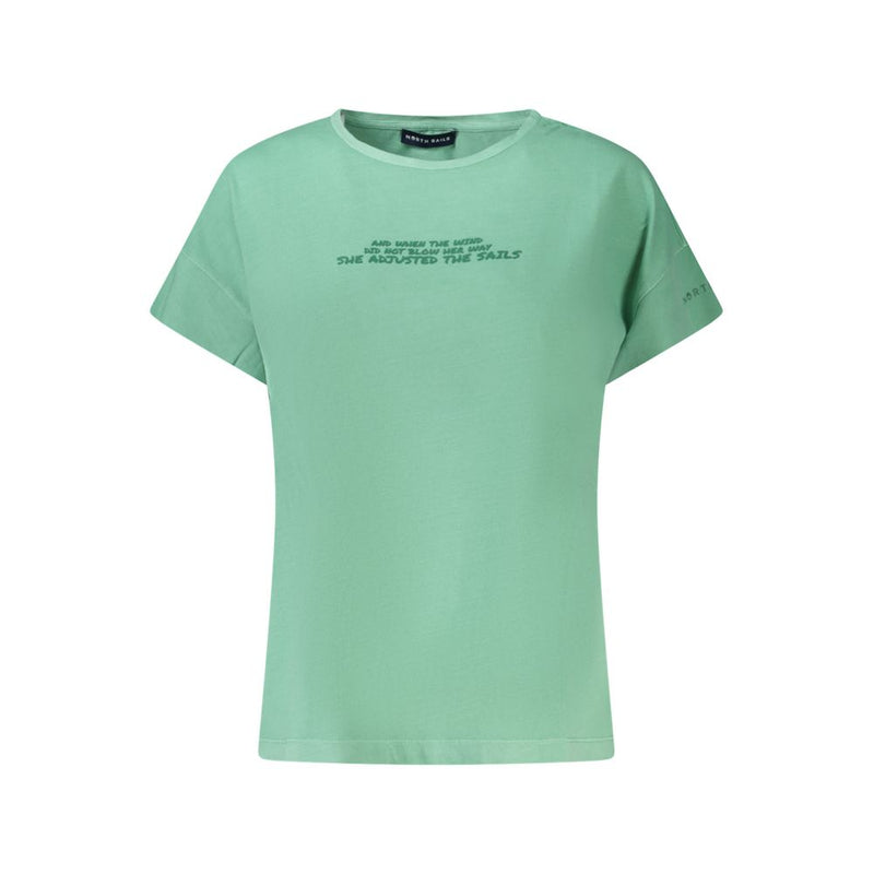 North Sails Green Cotton Women T-Shirt - Stylish & Comfortable