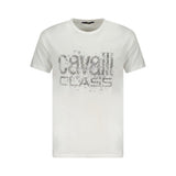 T-shirt homme en coton blanc Cavalli Class