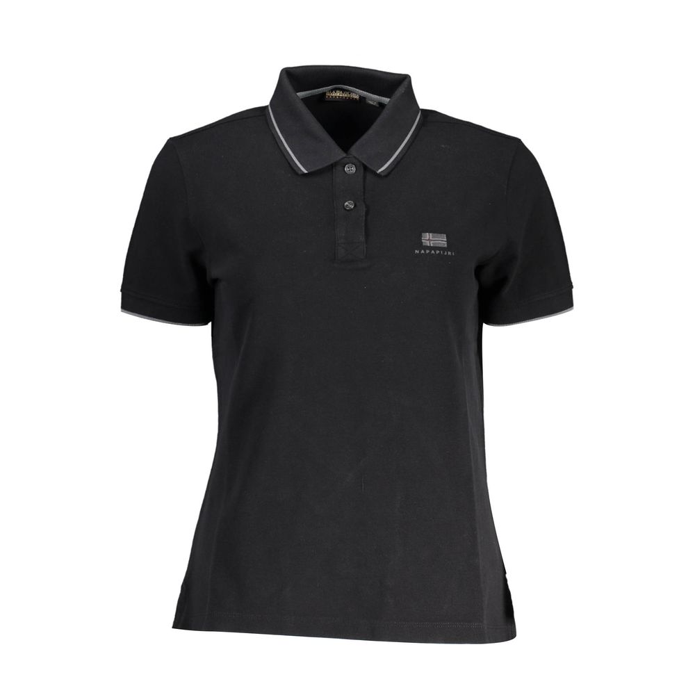 Napapijri Polo Femme Noir en Coton - Élégant et Polyvalent