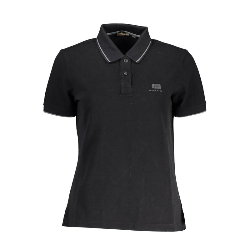 Napapijri Polo Femme Noir en Coton - Élégant et Polyvalent