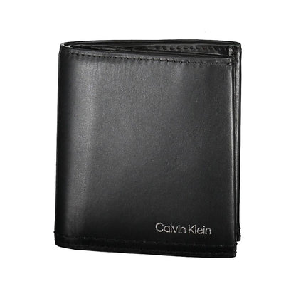 Calvin Klein Zwarte Leren Herenportemonnee