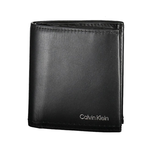 Calvin Klein Zwarte Leren Herenportemonnee