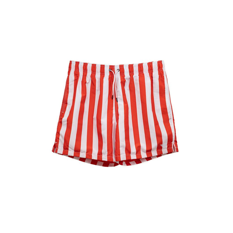 Emporio Armani Boxer de Bain Rayé Rouge - Élégance et Confort