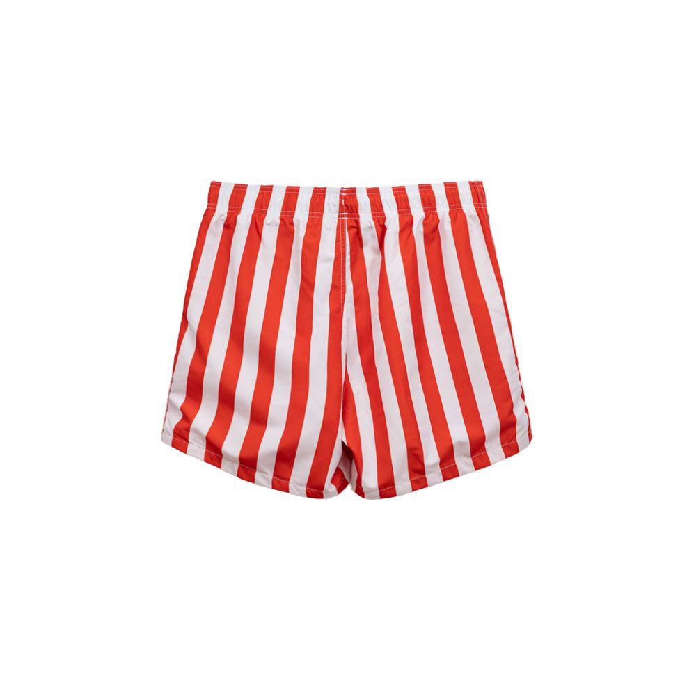 Emporio Armani Boxer de Bain Rayé Rouge - Élégance et Confort