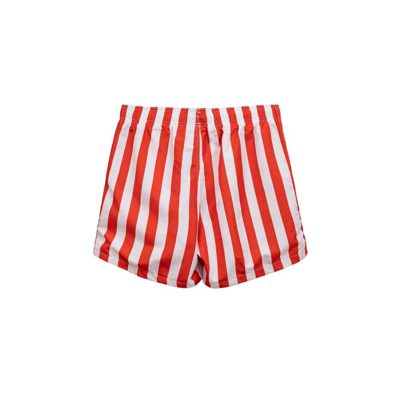 Emporio Armani Boxer de Bain Rayé Rouge - Élégance et Confort