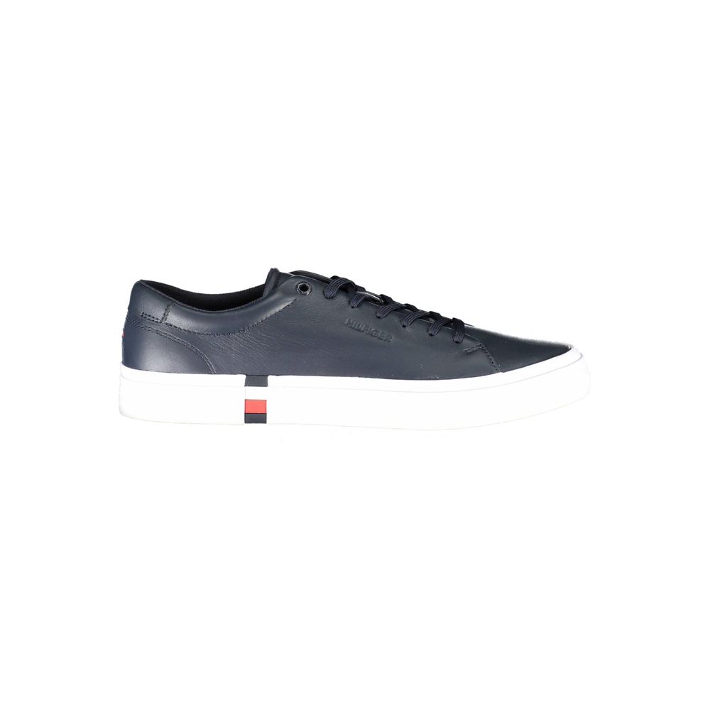 Tommy Hilfiger Blue Leather Men Sneaker - Stylish & Sustainable