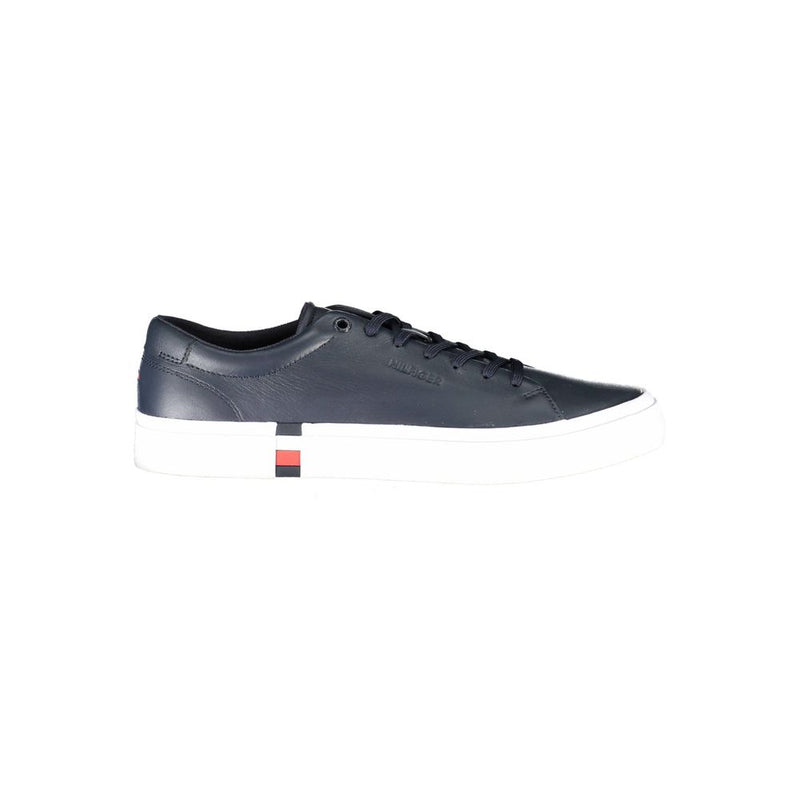 Tommy Hilfiger Blue Leather Men Sneaker - Allure Écologique