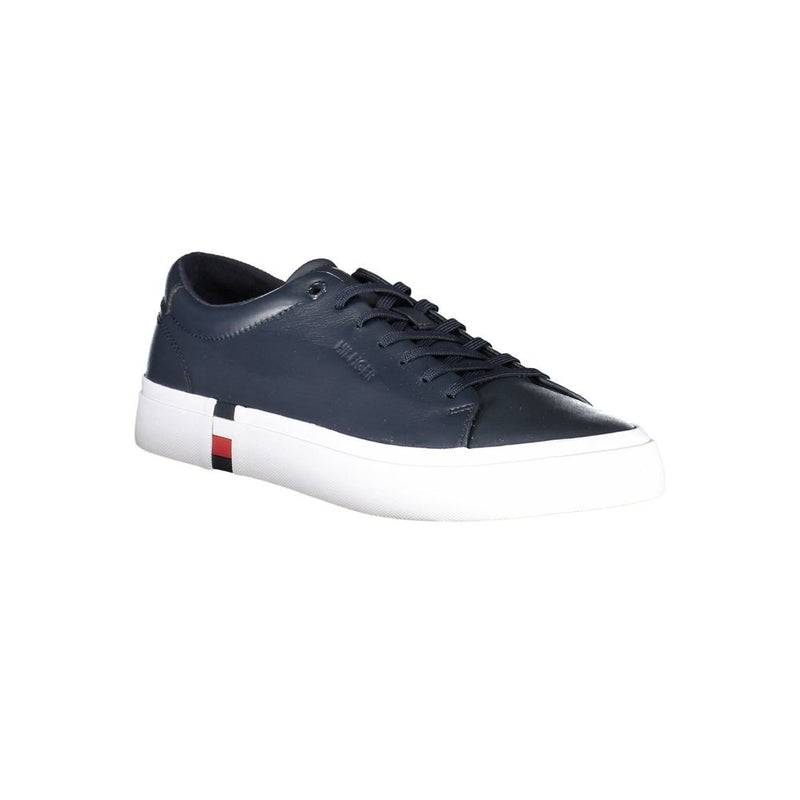 Tommy Hilfiger Blue Leather Men Sneaker - Allure Écologique