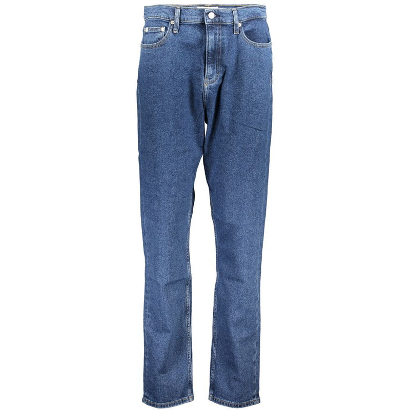 Calvin Klein Blue Cotton Women's Slim Straight Jeans