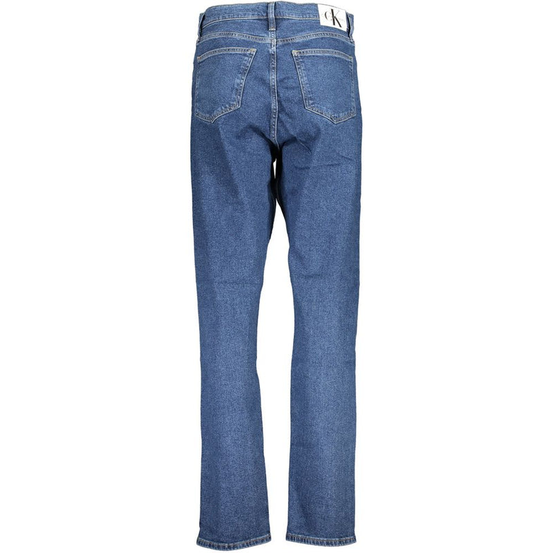 Calvin Klein Blue Cotton Women's Slim Straight Jeans