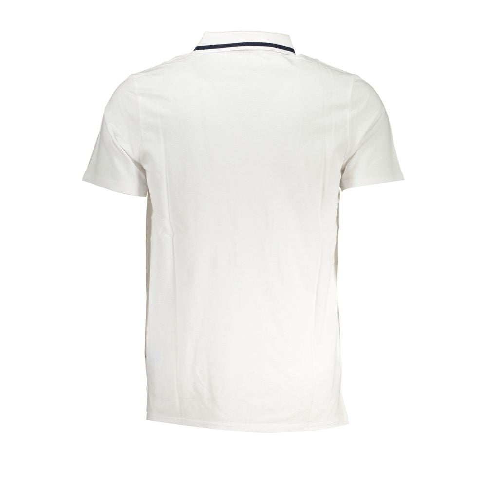 Polo en coton blanc Fila, coupe épurée, avec des touches de couleur contrastées.