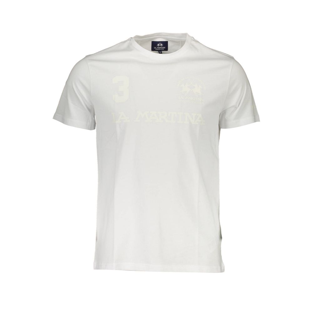 T-shirt homme en coton blanc La Martina