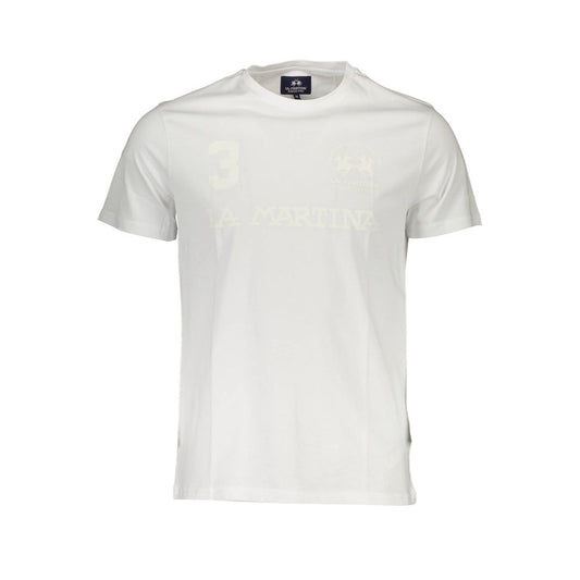 T-shirt homme en coton blanc La Martina