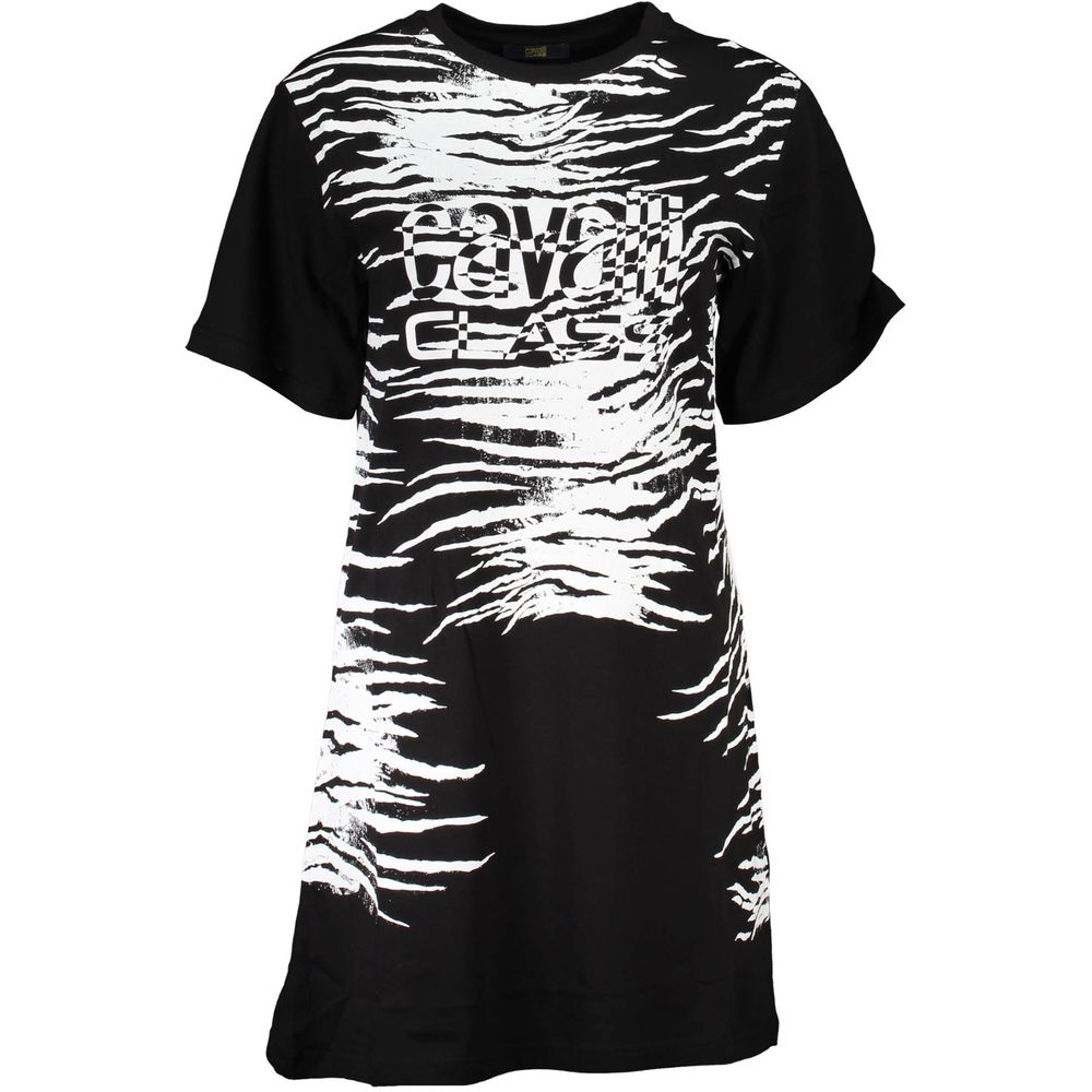 Robe en Coton Noire Cavalli Class pour Femme - Élégante et Polyvalente