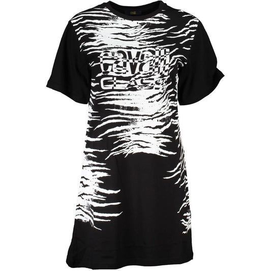 Robe en Coton Noir Cavalli Class pour Femme
