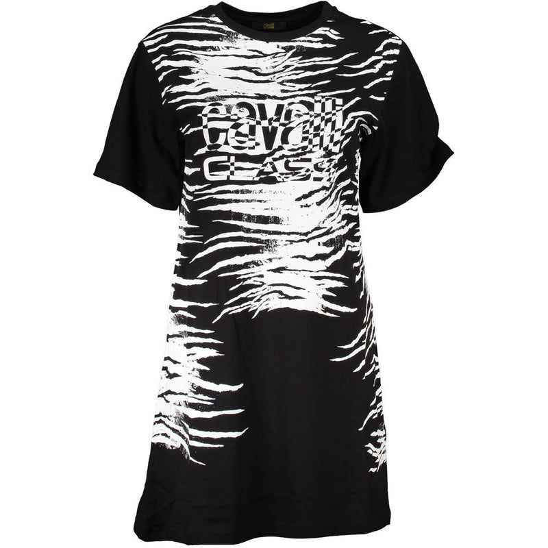 Robe en Coton Noire Cavalli Class pour Femme - Élégante et Polyvalente