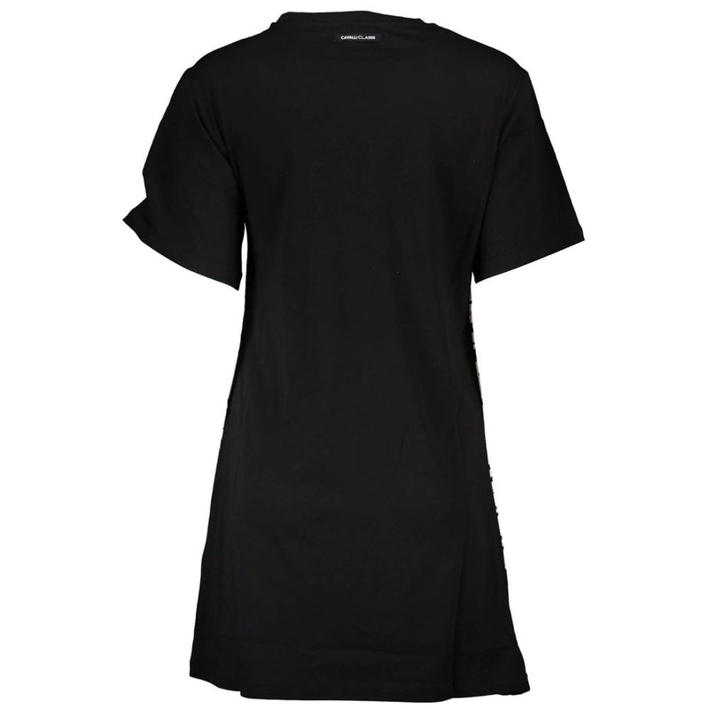 Robe en Coton Noire Cavalli Class pour Femme - Élégante et Polyvalente