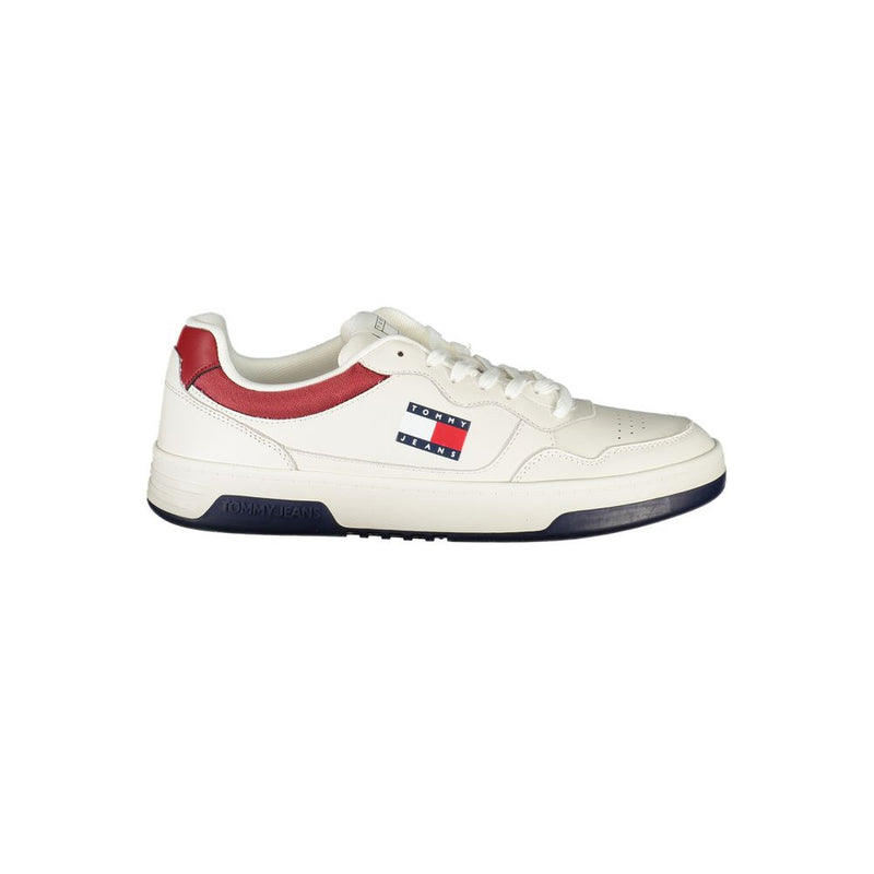 Tommy Hilfiger White Leather Men Sneaker - Stylish Comfort