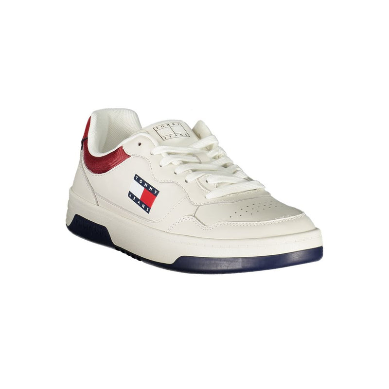 Tommy Hilfiger White Leather Men Sneaker - Stylish Comfort