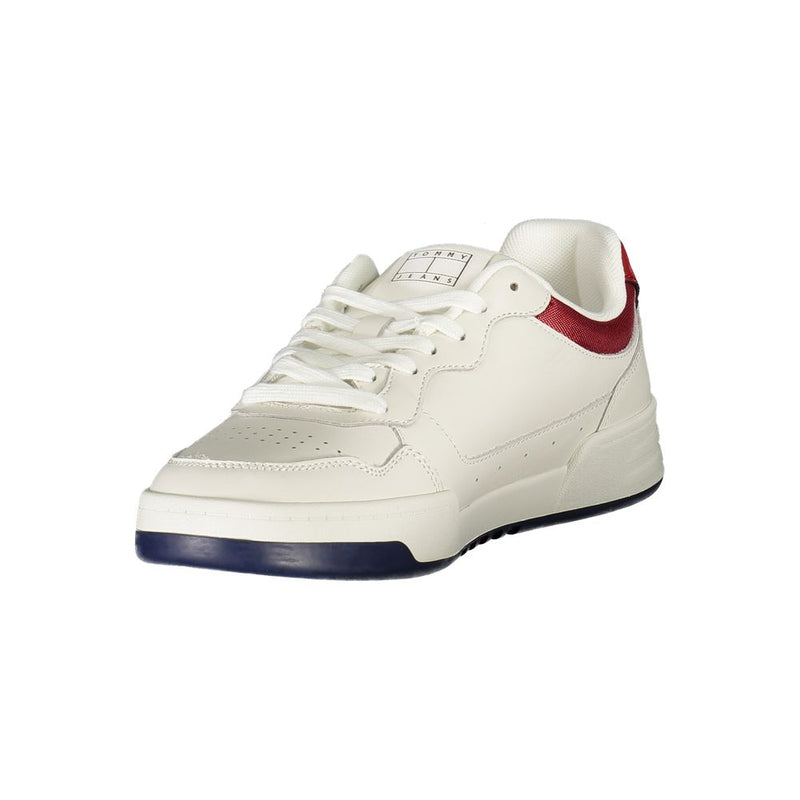 Tommy Hilfiger White Leather Men Sneaker - Stylish Comfort