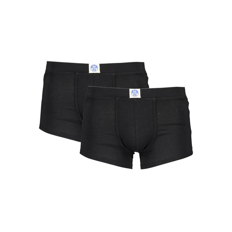 North Sails Black Cotton Men Boxer Pack - Confort et Style