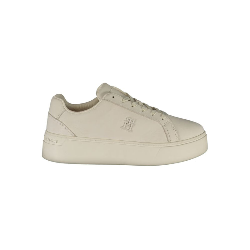 Tommy Hilfiger Women's White Polyester Sneaker - Comfort & Style