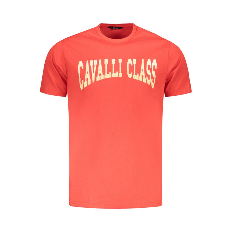 Cavalli Class Rood Katoenen Heren T-Shirt