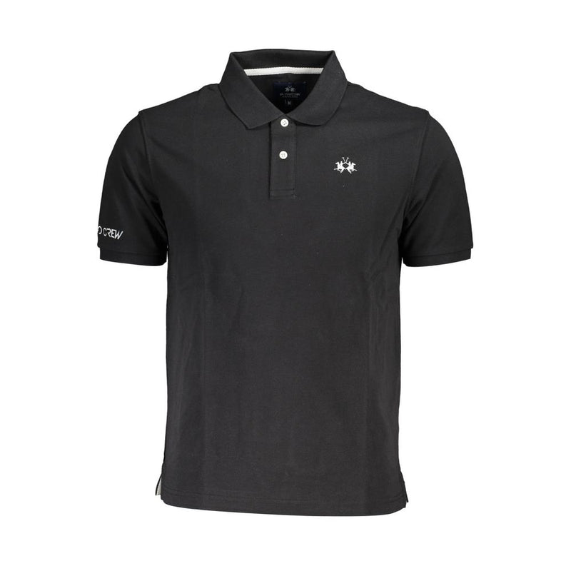 Polo La Martina en coton noir pour homme