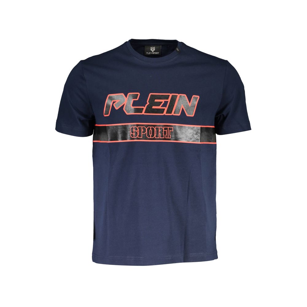 T-shirt homme en coton bleu Plein Sport