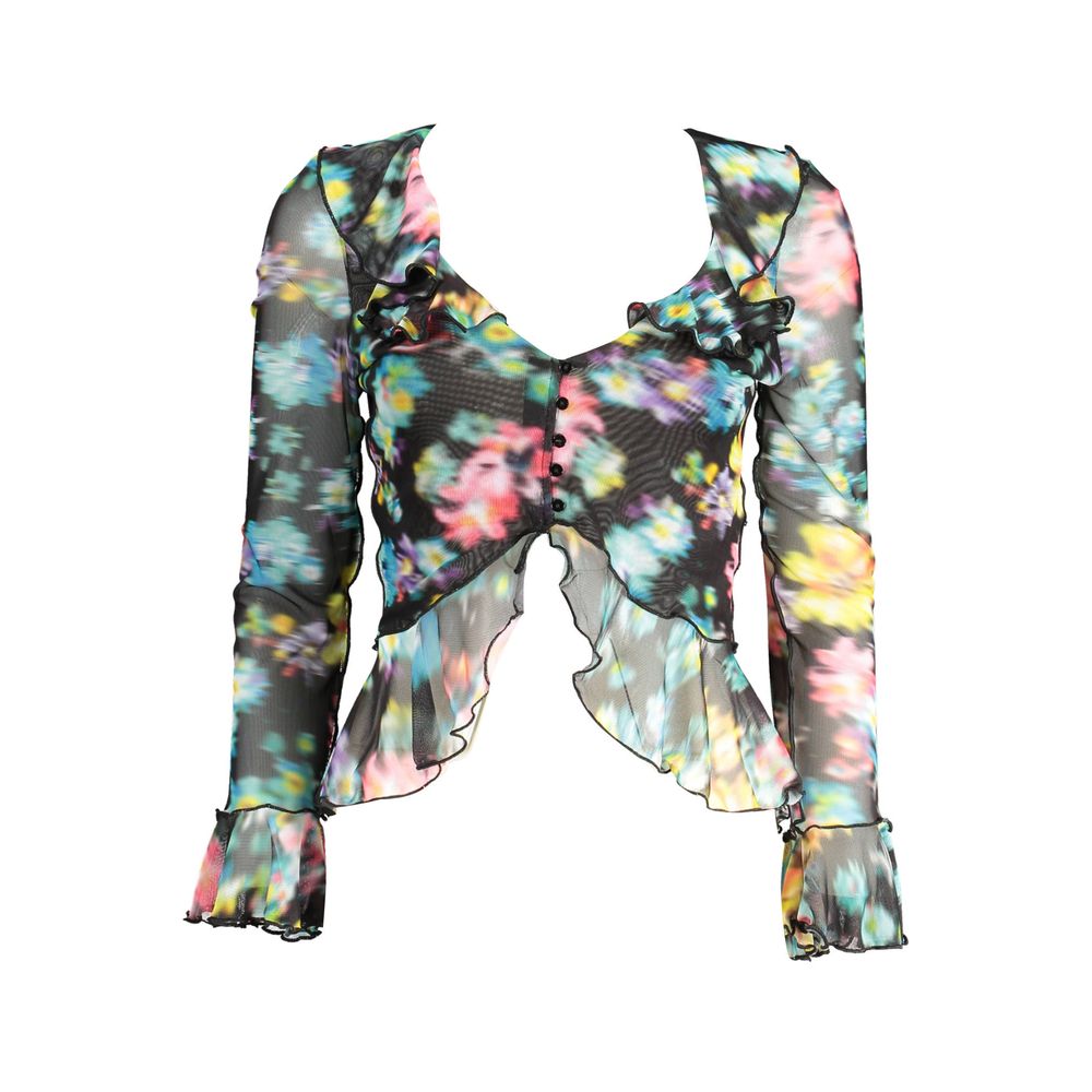 Desigual Black and Multicolor Long-Sleeved T-Shirt