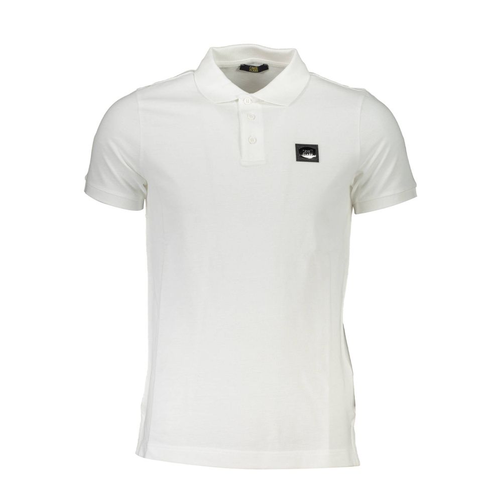 Polo homme en coton blanc Cavalli Class