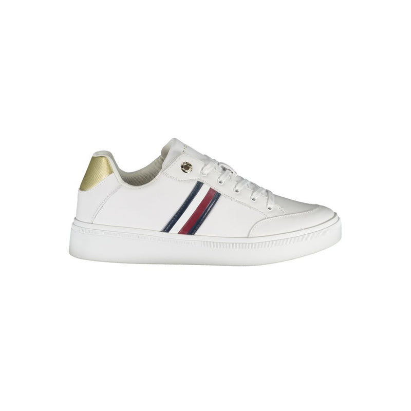 Tommy Hilfiger Sneakers Femme Cuir Blanc - Élégantes et Confortables