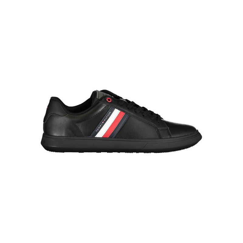 Tommy Hilfiger Chic Black Sneakers avec Détails Contrastés Iconiques