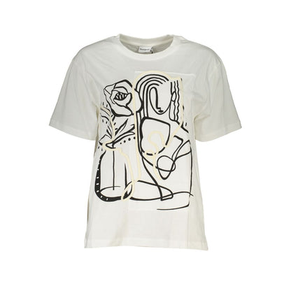 Desigual wit katoenen dames T-shirt