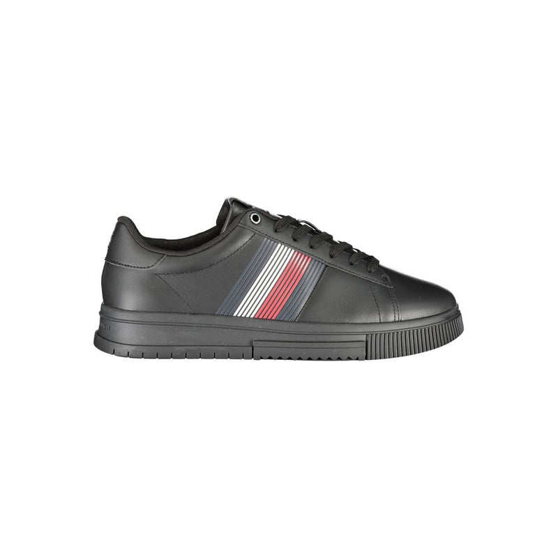 Tommy Hilfiger Black Polyester Sneaker - Élégance et Confort