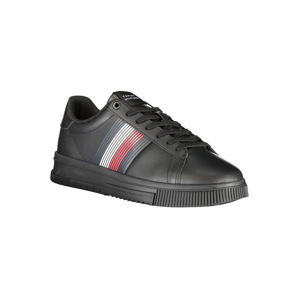 Tommy Hilfiger Black Polyester Sneaker - Stylish Sports Footwear
