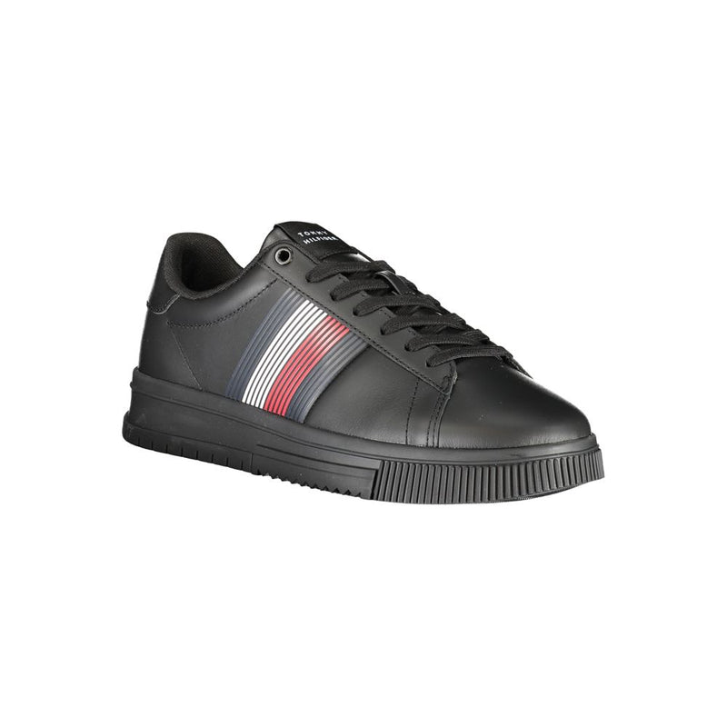 Tommy Hilfiger Black Polyester Sneaker - Élégance et Confort