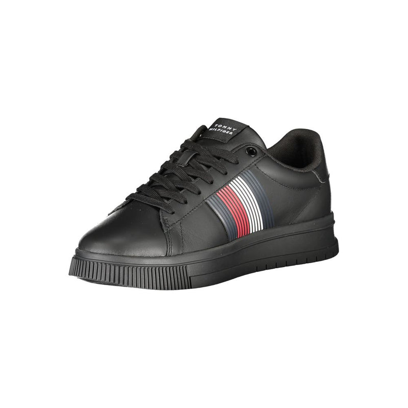 Tommy Hilfiger Black Polyester Sneaker - Élégance et Confort