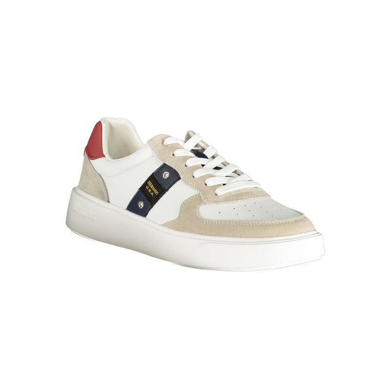 Blauer White Polyethylene Men Sneaker - Stylish Comfort