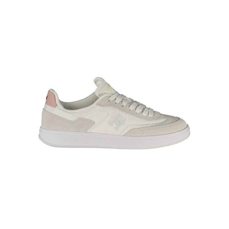 Tommy Hilfiger Sneakers Femmes Blanches avec Accents Roses