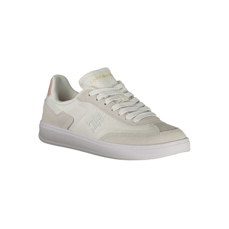 Tommy Hilfiger Sneakers Femmes Blanches avec Accents Roses