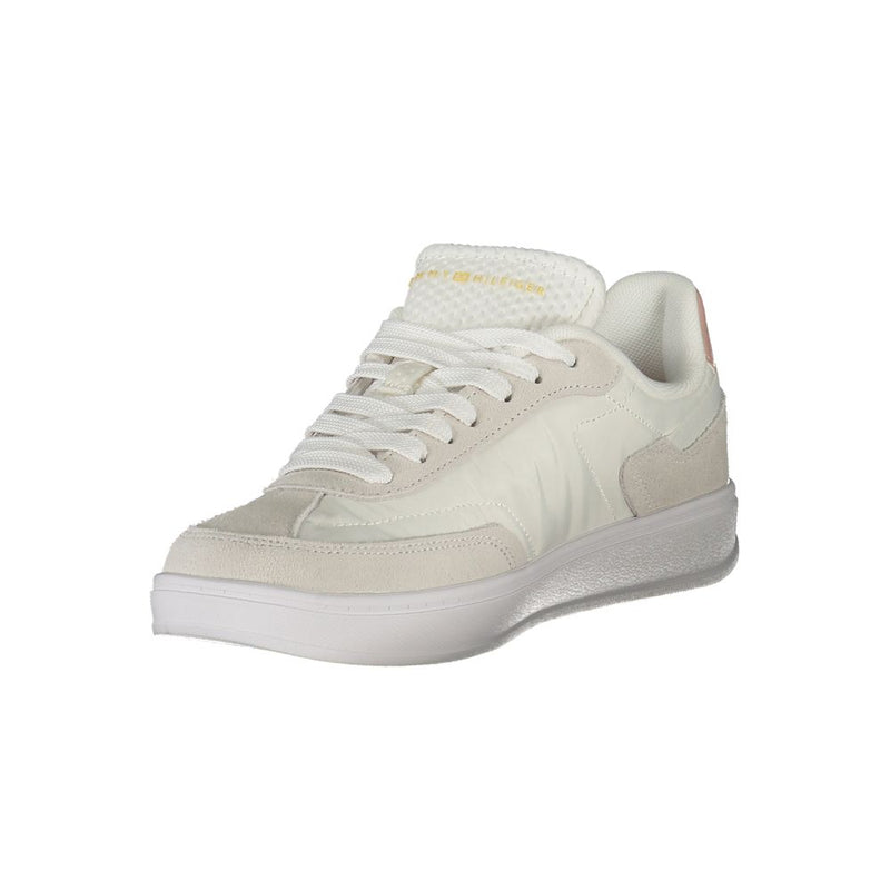 Tommy Hilfiger Sneakers Femmes Blanches avec Accents Roses